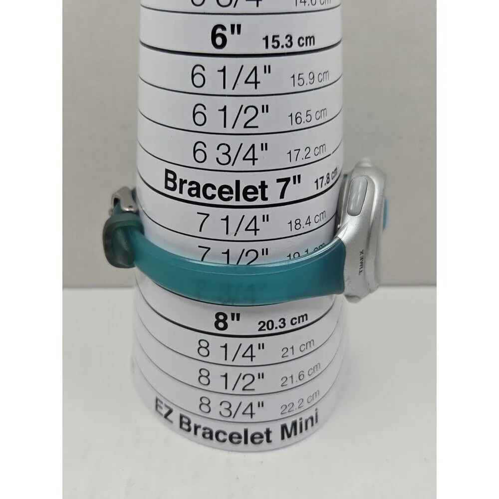 Timex Ironman Womens Teal Silver Digital Watch 10 Lap Indiglo Alarm New Battery